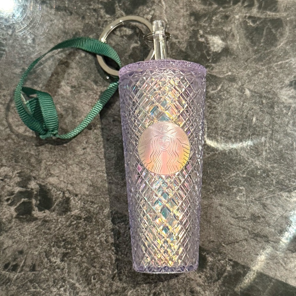 Starbucks Unicorn Iridescent Jeweled Cold Cup Keychain/Ornament *Like New*